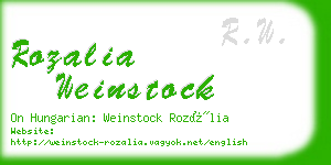 rozalia weinstock business card
